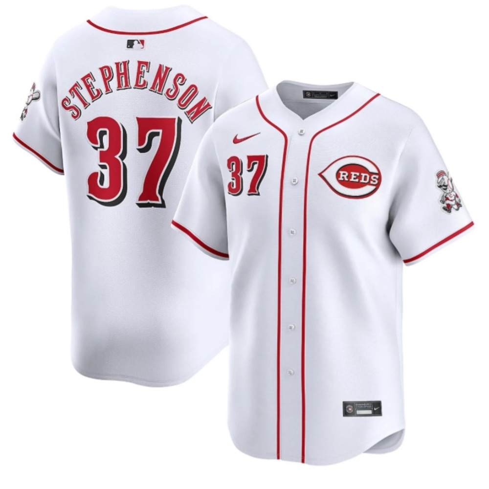 NWT Nike MLB Cincinnati Reds Tyler Stephenson #37 Home Jersey/Hat Bundle